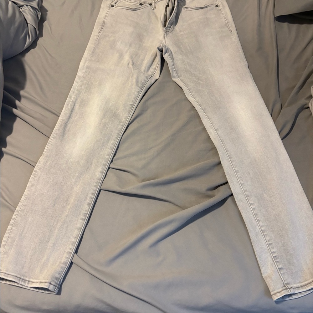 Express Men's Light Gray Skinny Jeans